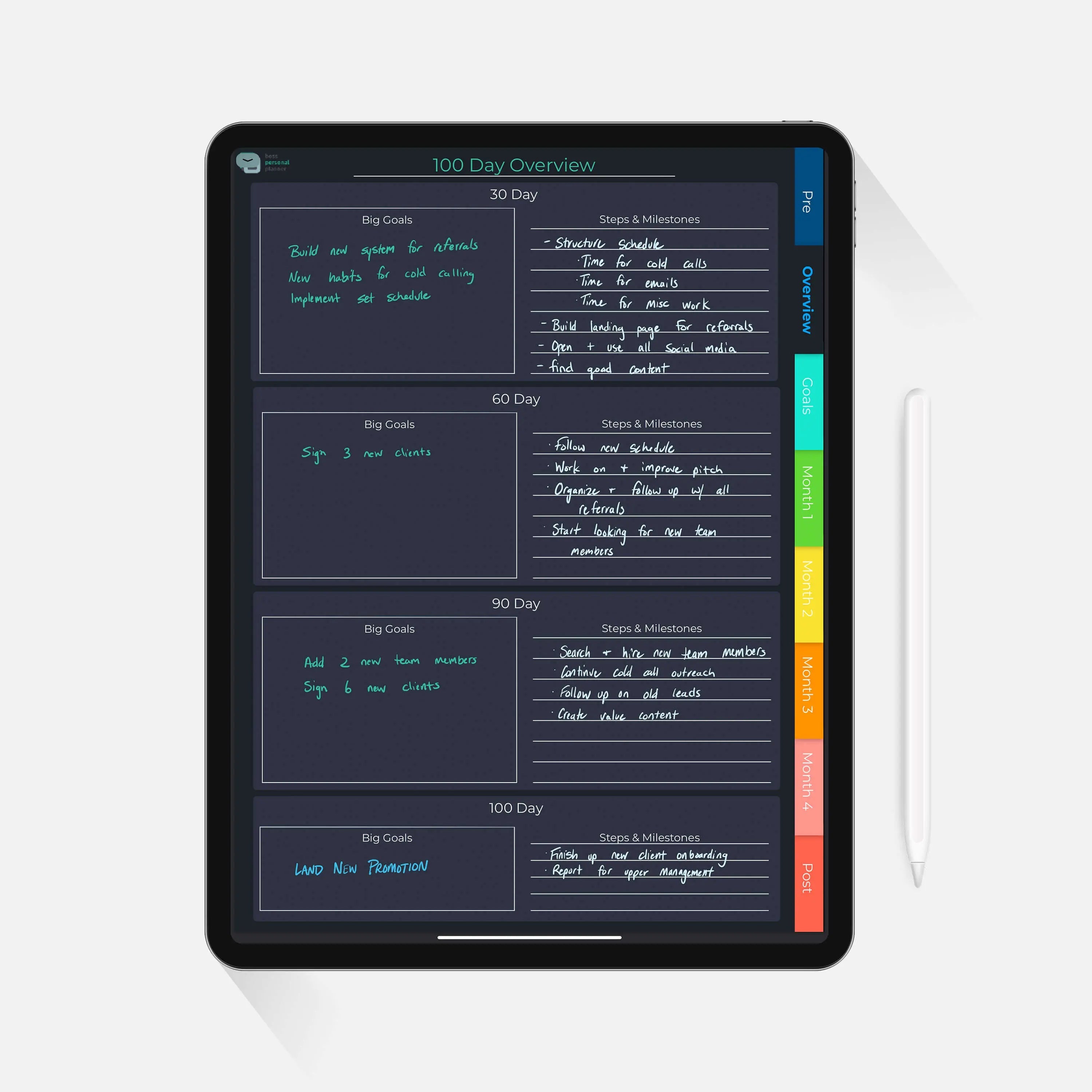 Digital 100 Day Planner