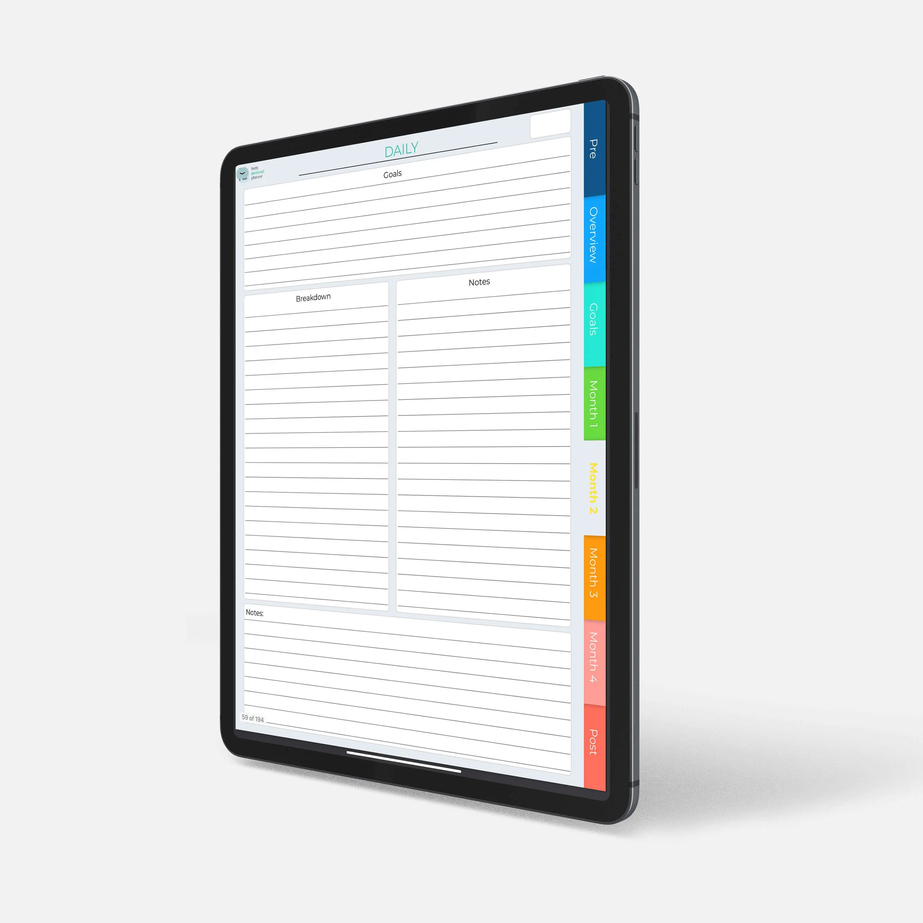 Digital 100 Day Planner
