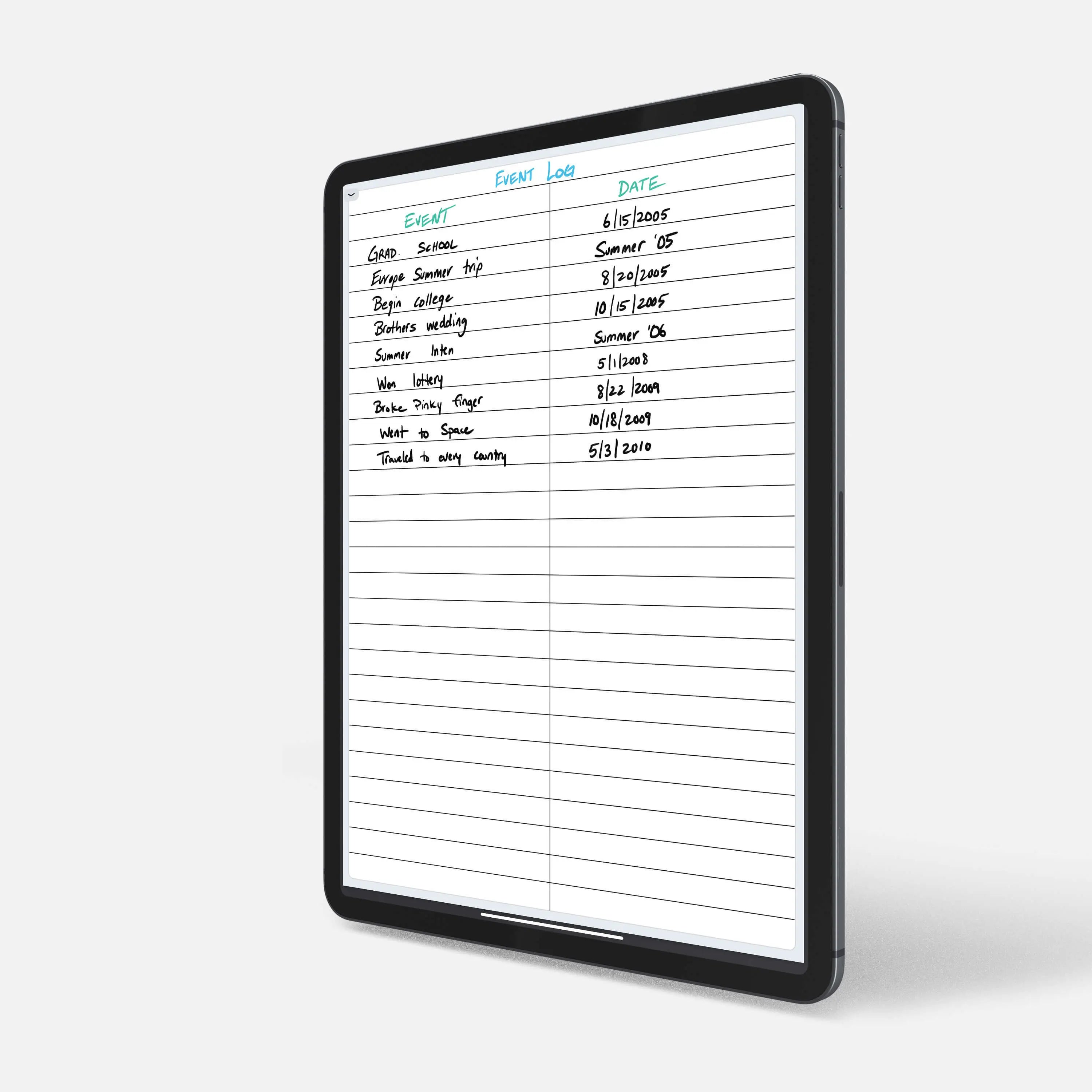 Digital Bullet Journal & Notebook Template