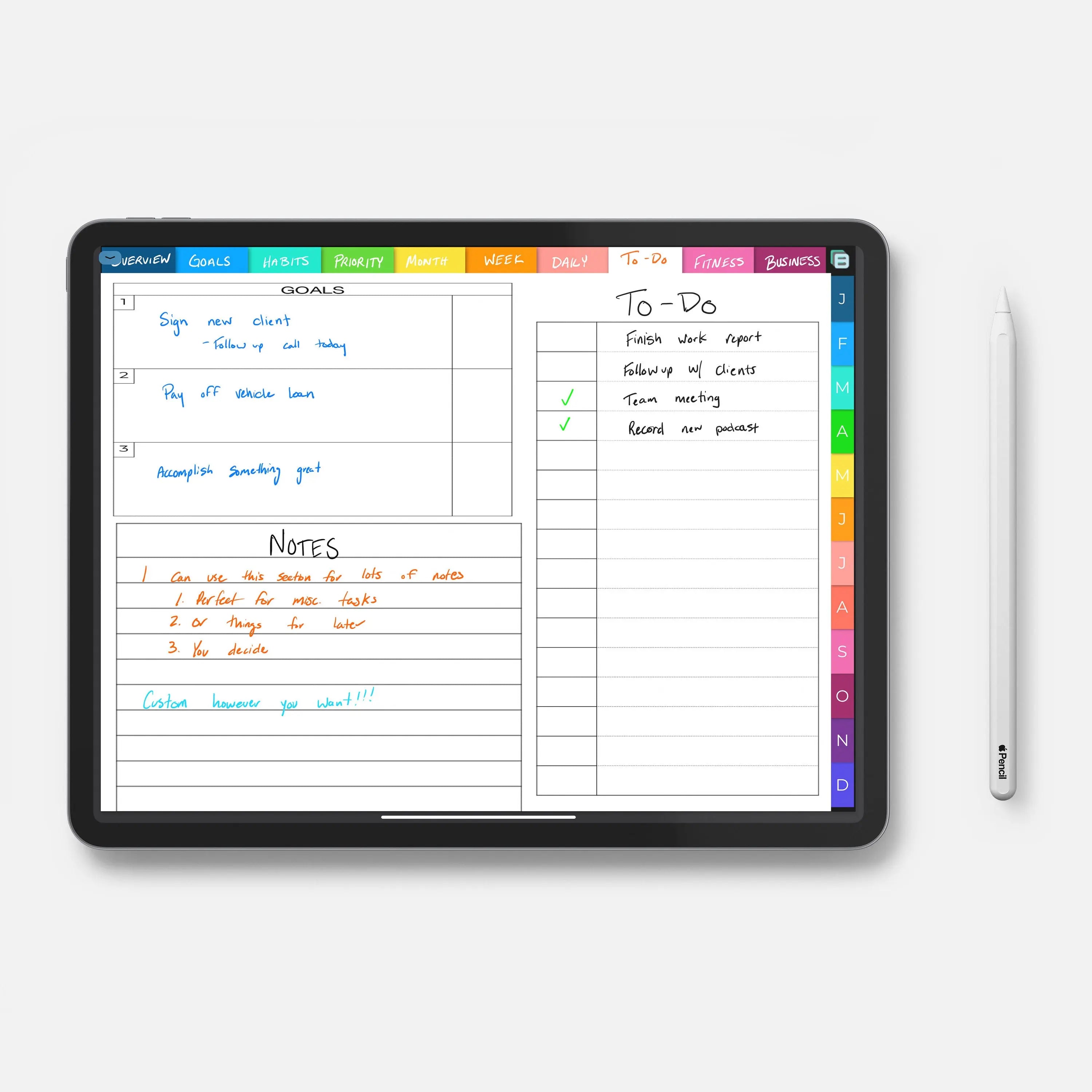Custom Digital Planner