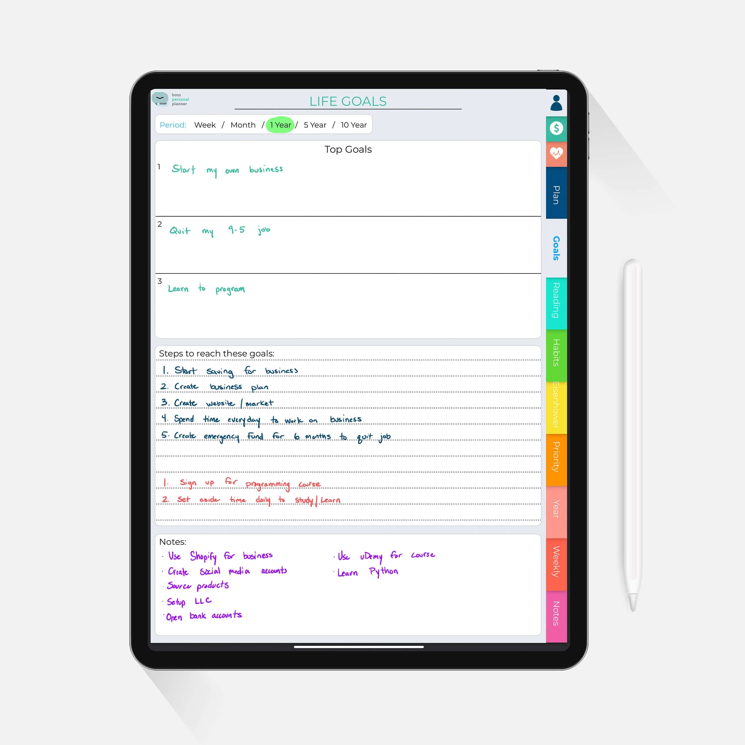 Digital Life Planner - 3-in-1 Combo