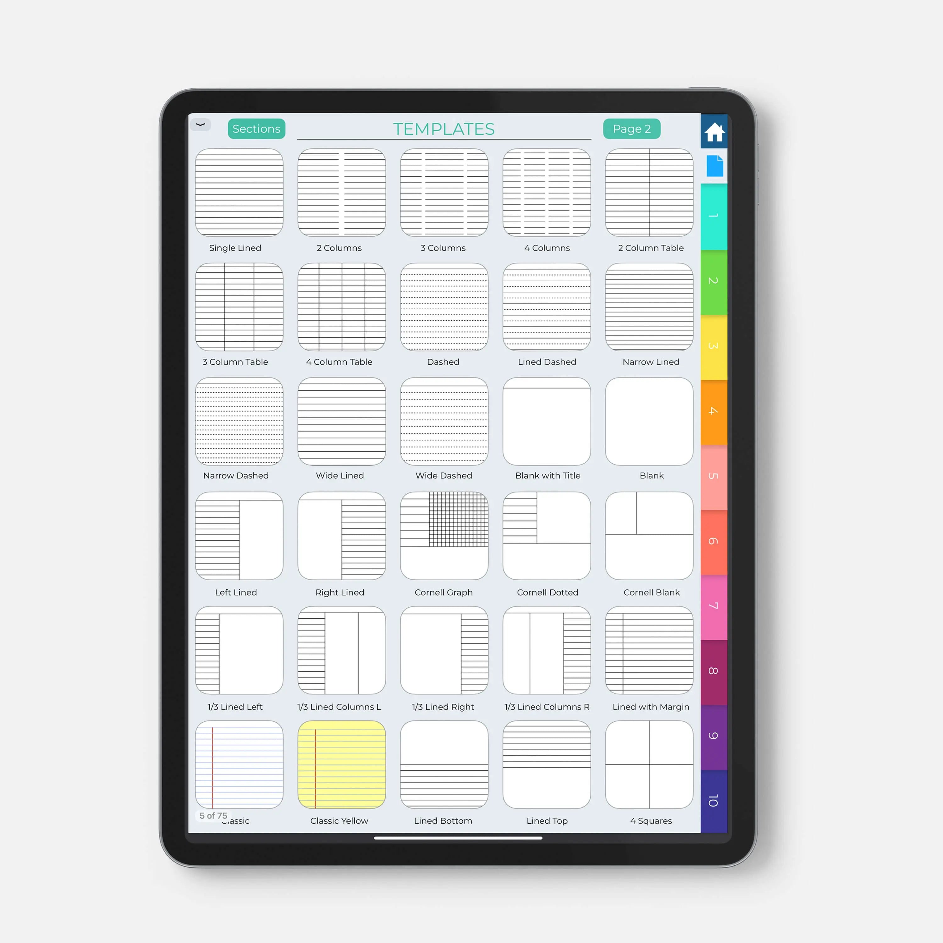 Digital Bullet Journal & Notebook Template