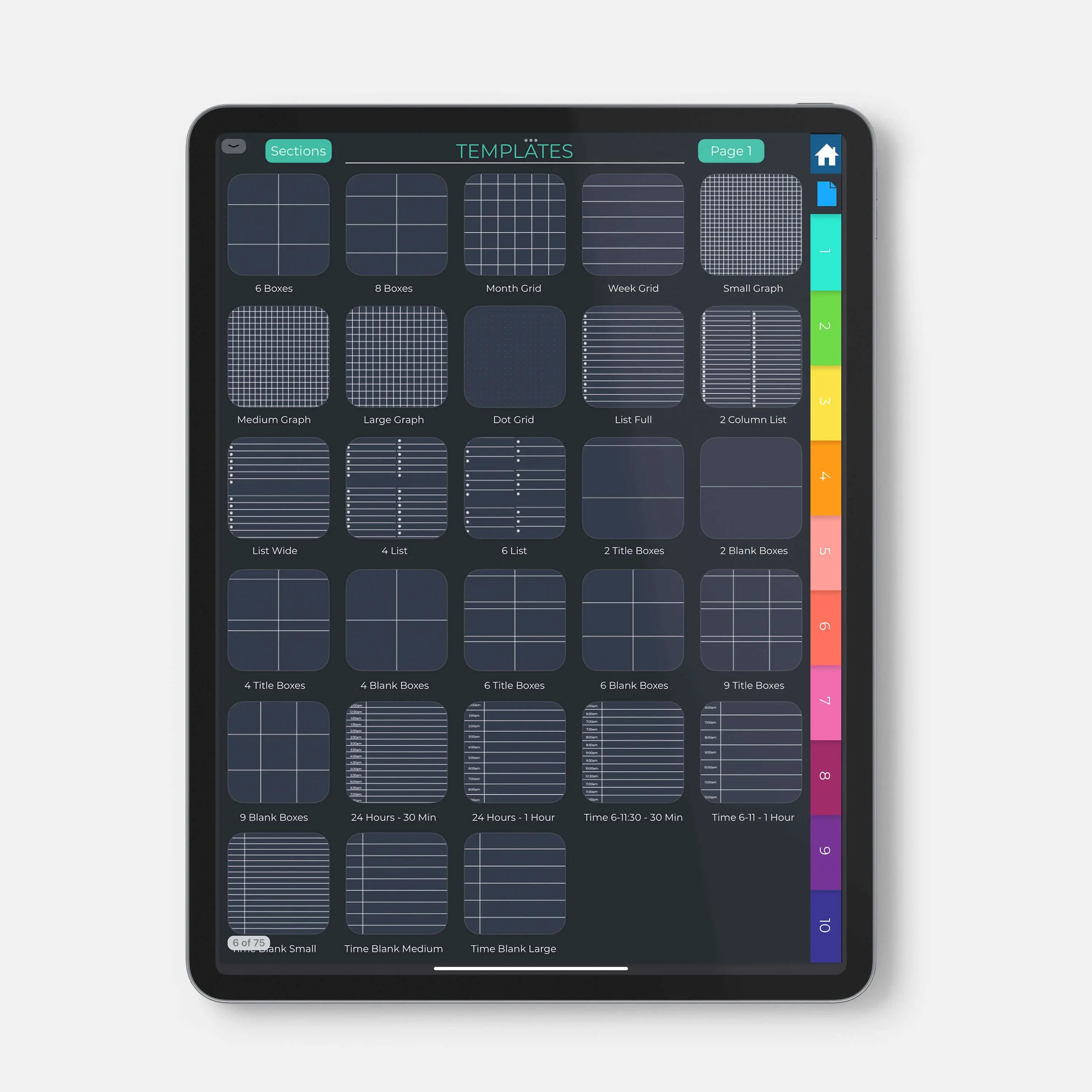 Digital Bullet Journal & Notebook Template